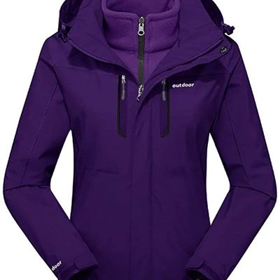 BIYLACLESEN Women's 3-in-1 Snowboard Jacket Winter Coats