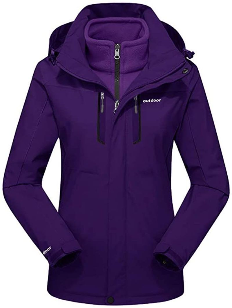 BIYLACLESEN Women's 3-in-1 Snowboard Jacket Winter Coats