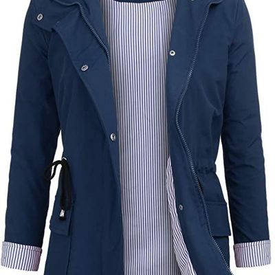 Rain Jacket Women Windbreaker Striped Climbing Raincoats