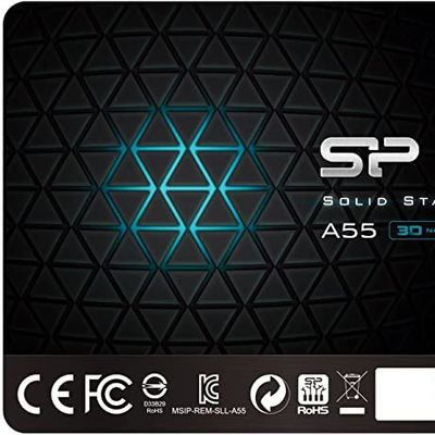 Silicon Power 256GB SSD 3D NAND A55 SLC Cache Performance Boost SATA III 2.5