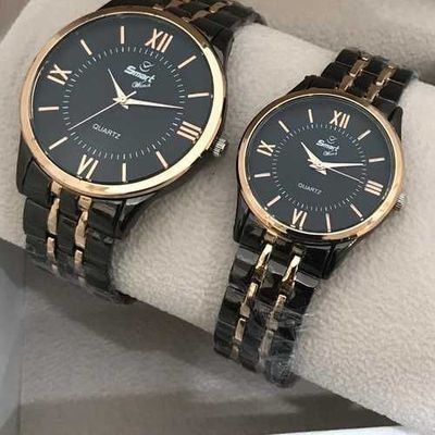 Steel Analog Couple Watches