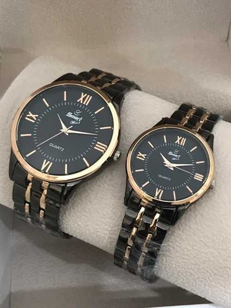 Steel Analog Couple Watches